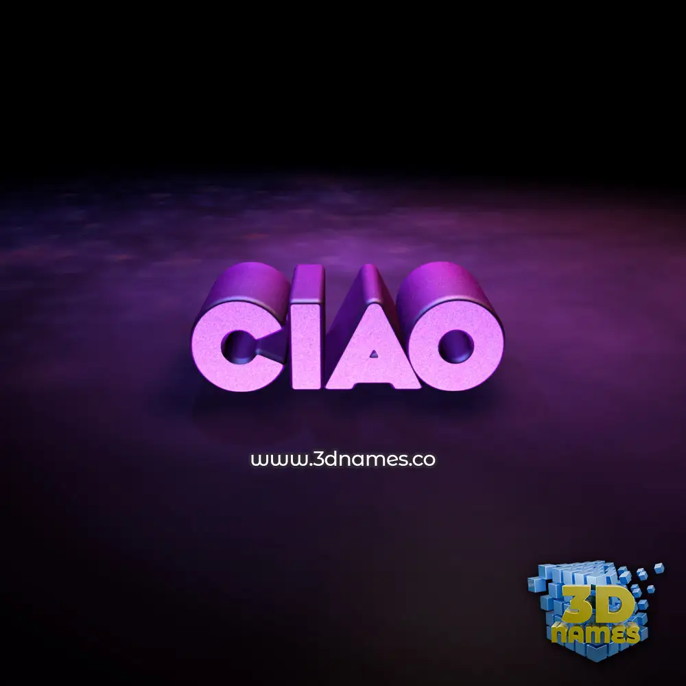 ciao in Big Purple style - 3D name wallpaper