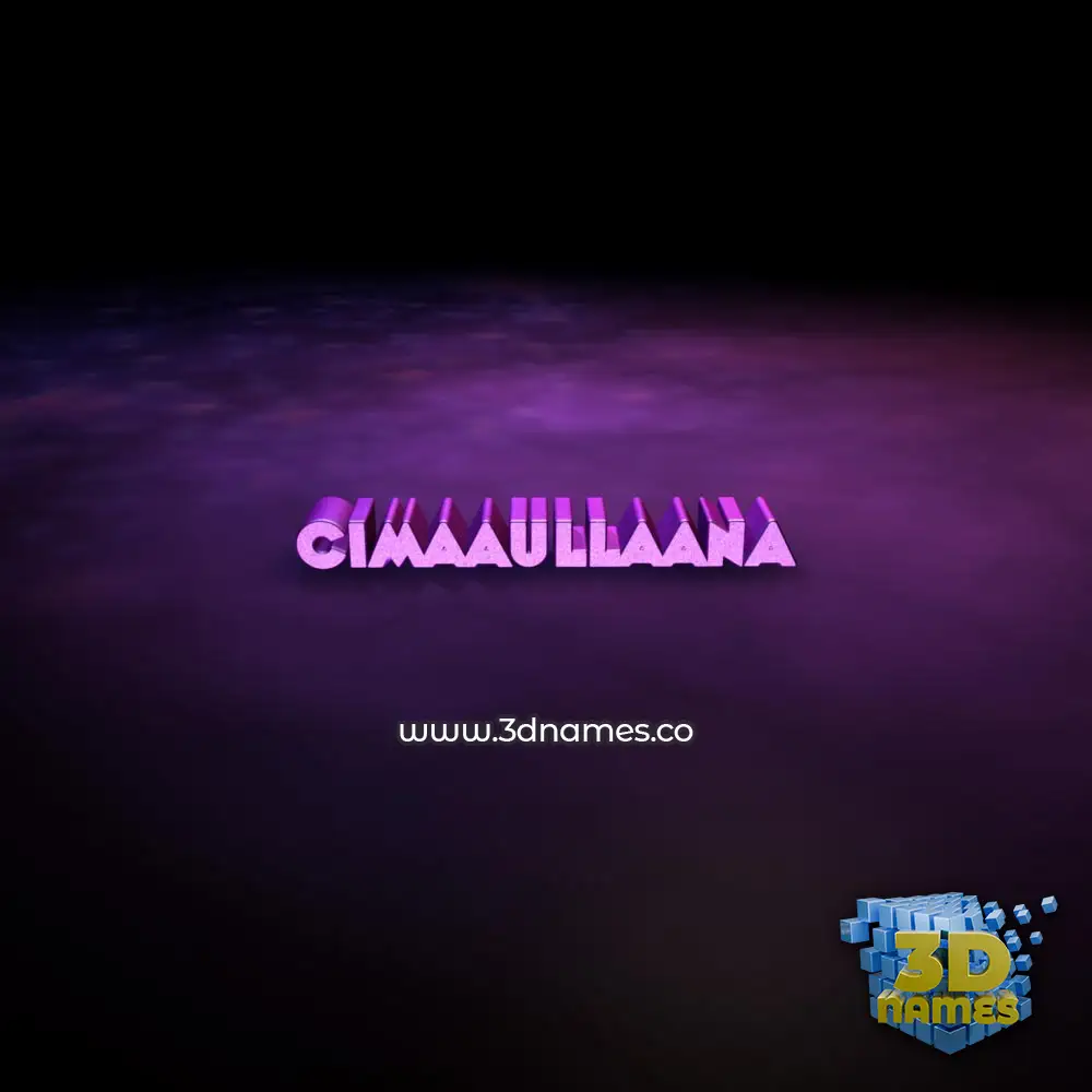cimaaullaana in Big Purple style - 3D name wallpaper