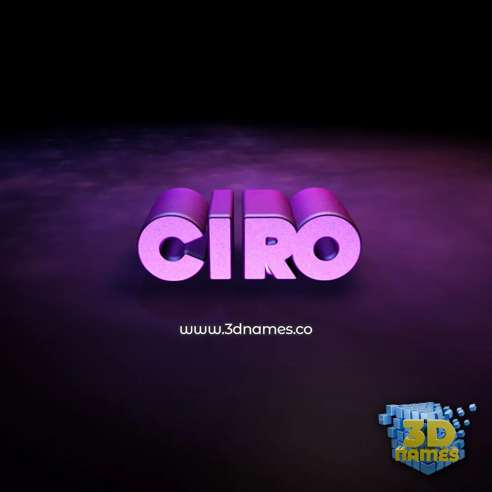 ciro in Big Purple style - 3D name wallpaper