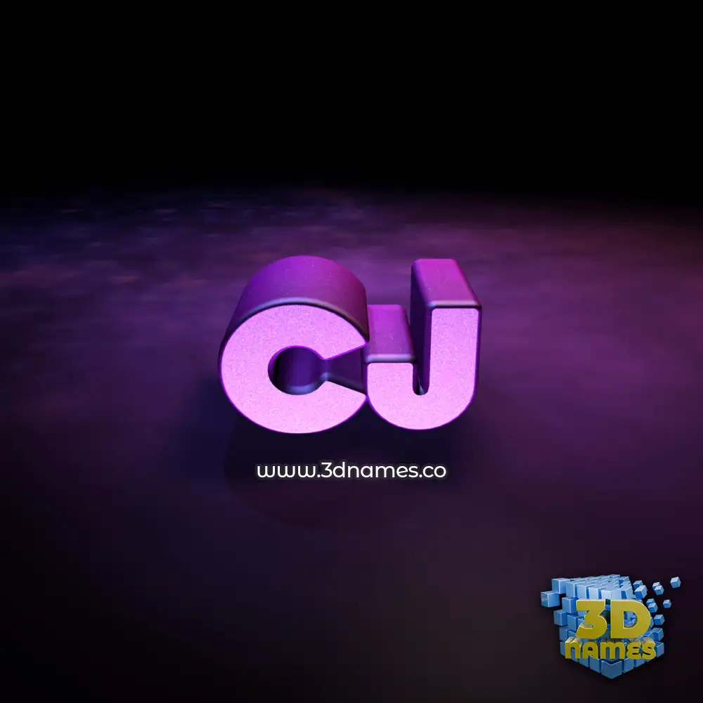 cj in Big Purple style - 3D name wallpaper