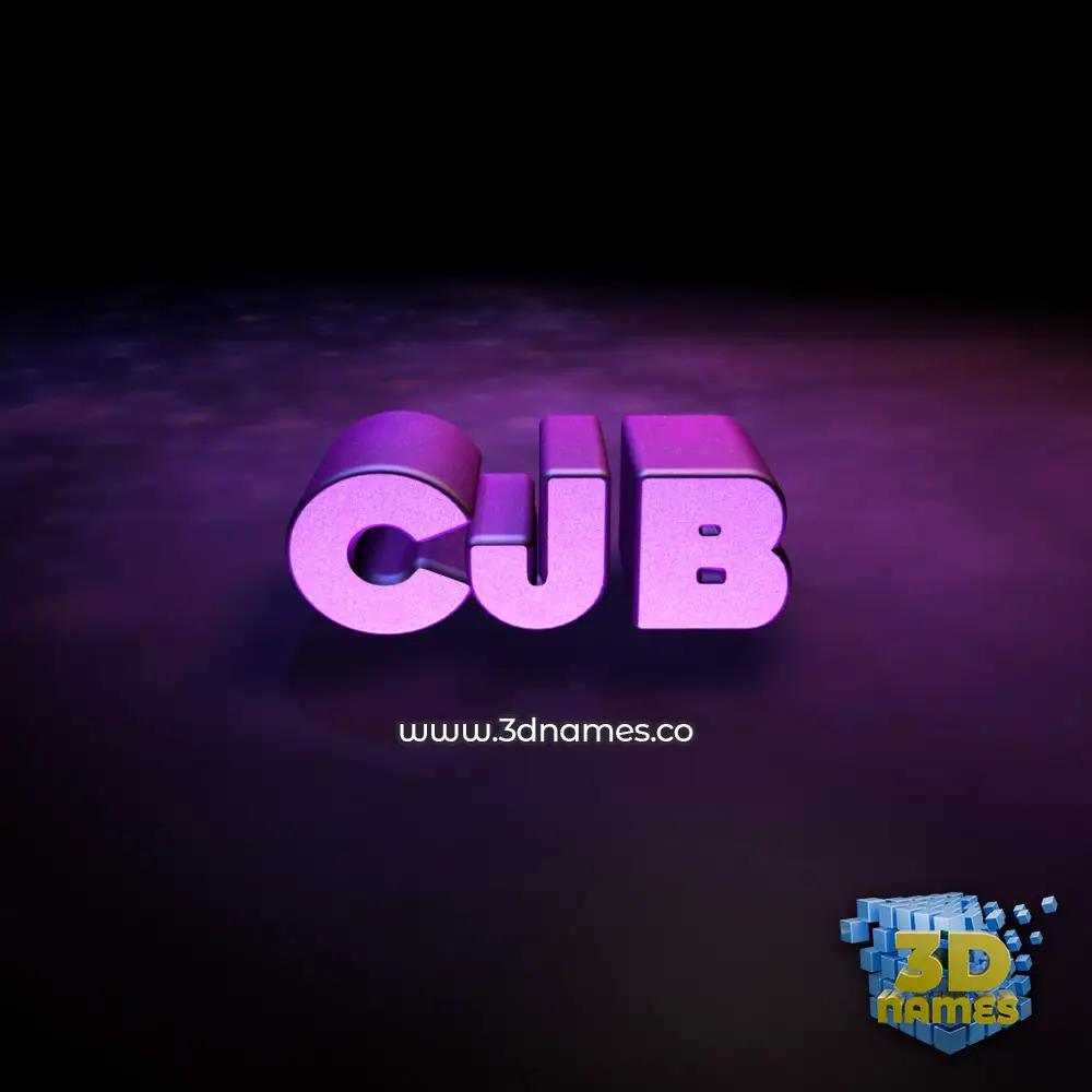 cjb in Big Purple style - 3D name wallpaper