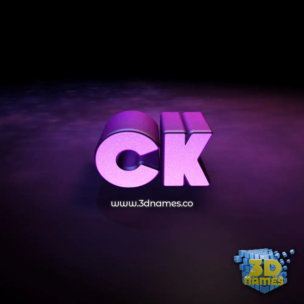 ck in Big Purple style - 3D name wallpaper