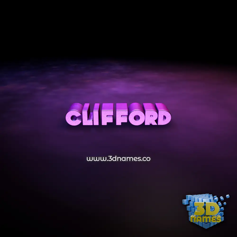 clifford in Big Purple style - 3D name wallpaper