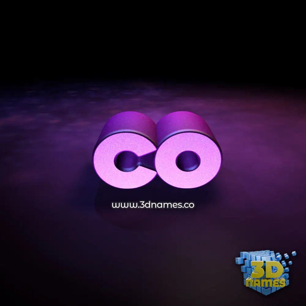 co in Big Purple style - 3D name wallpaper