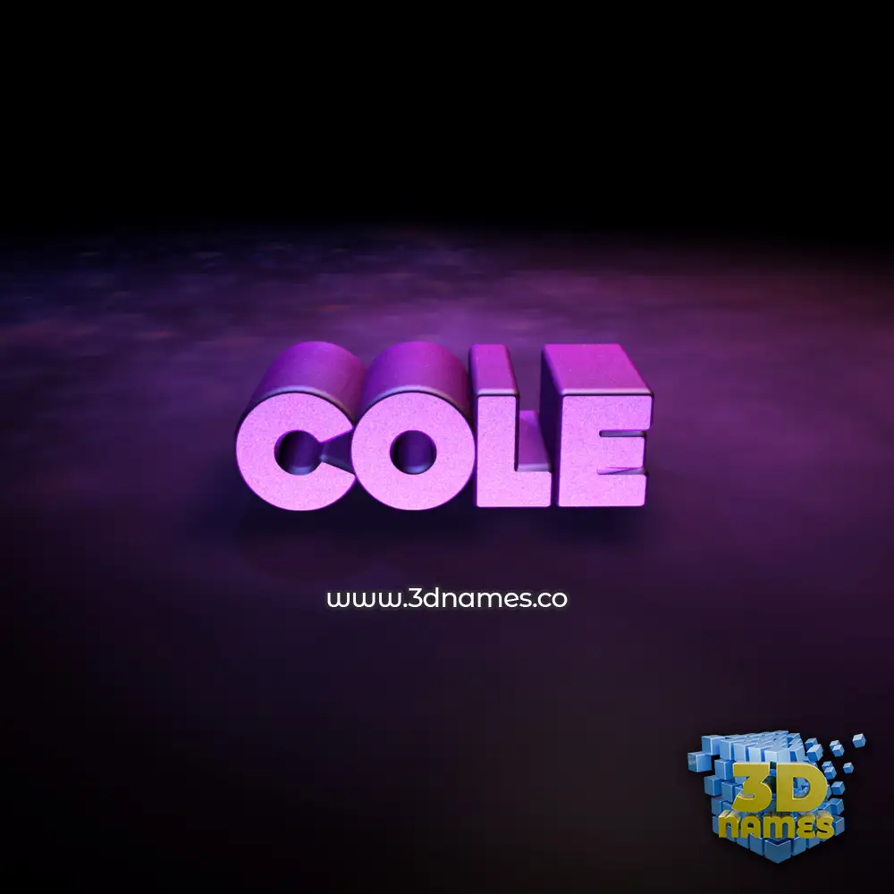 cole in Big Purple style - 3D name wallpaper