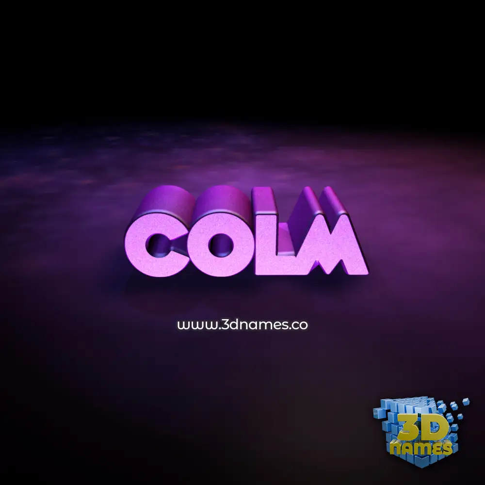 colm in Big Purple style - 3D name wallpaper