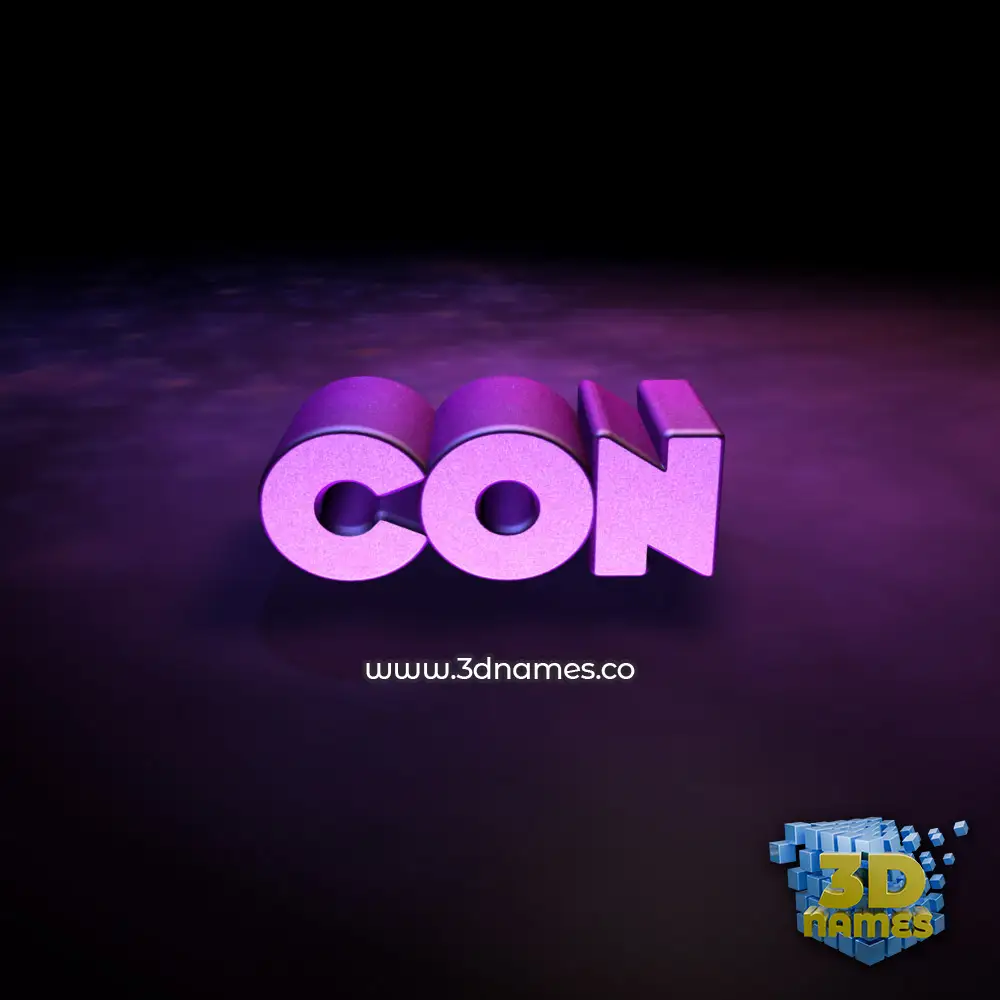con in Big Purple style - 3D name wallpaper