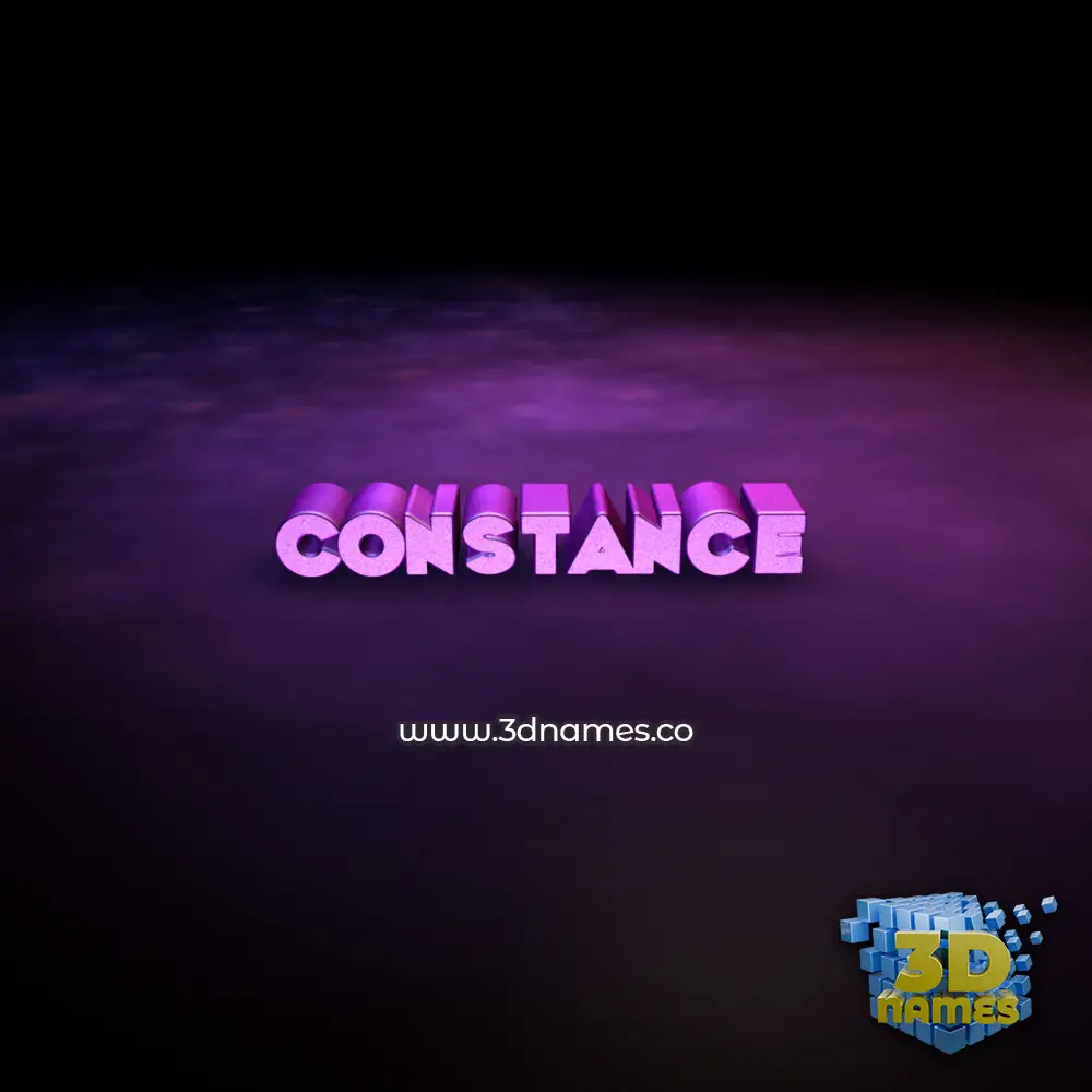 constance in Big Purple style - 3D name wallpaper