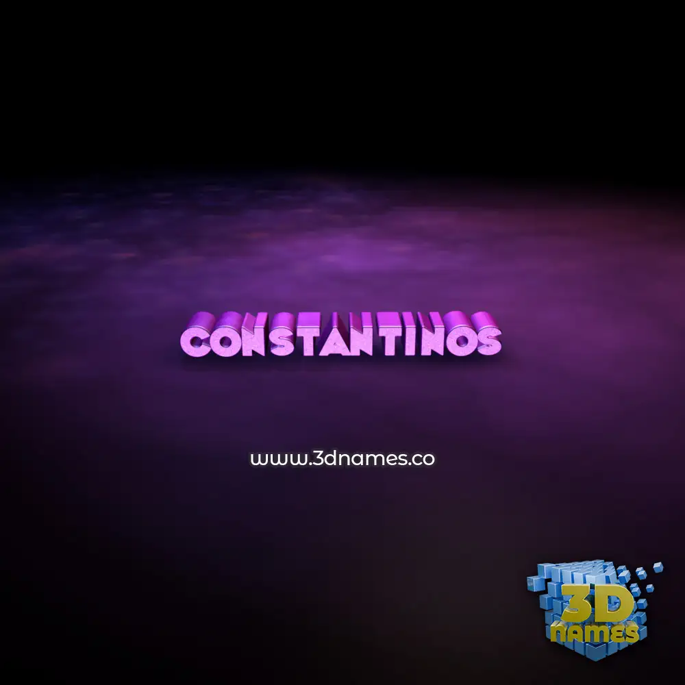 constantinos in Big Purple style - 3D name wallpaper