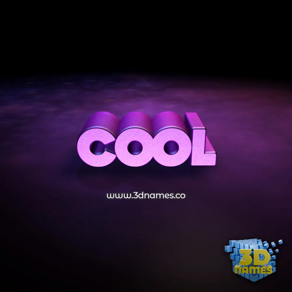 cool in Big Purple style - 3D name wallpaper