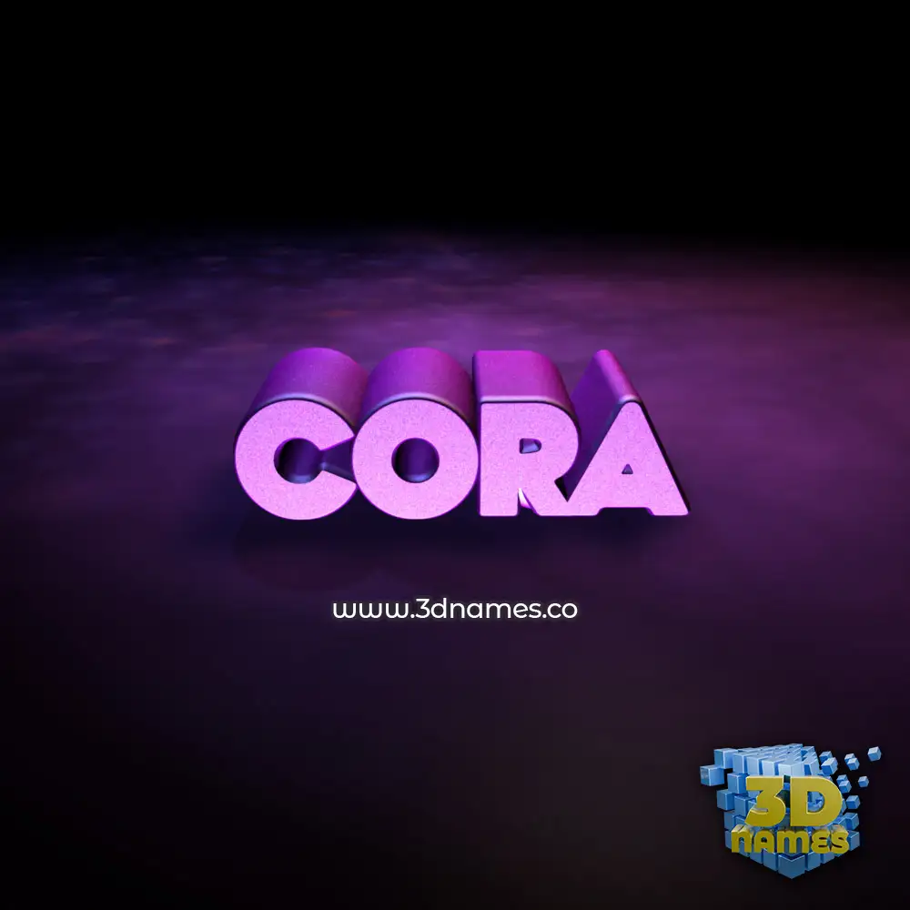 cora in Big Purple style - 3D name wallpaper