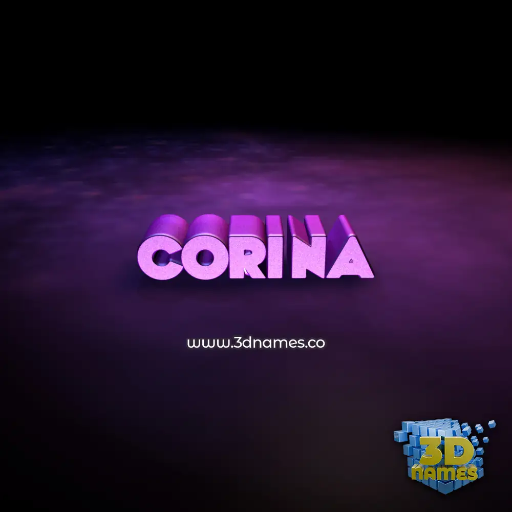 corina in Big Purple style - 3D name wallpaper