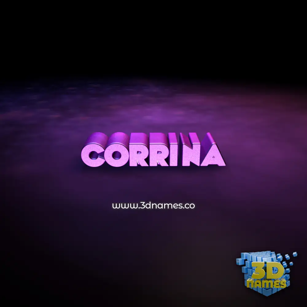 corrina in Big Purple style - 3D name wallpaper