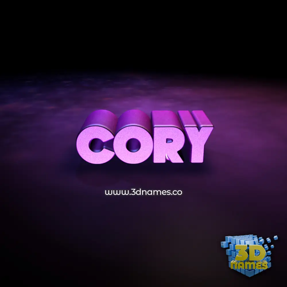 cory in Big Purple style - 3D name wallpaper