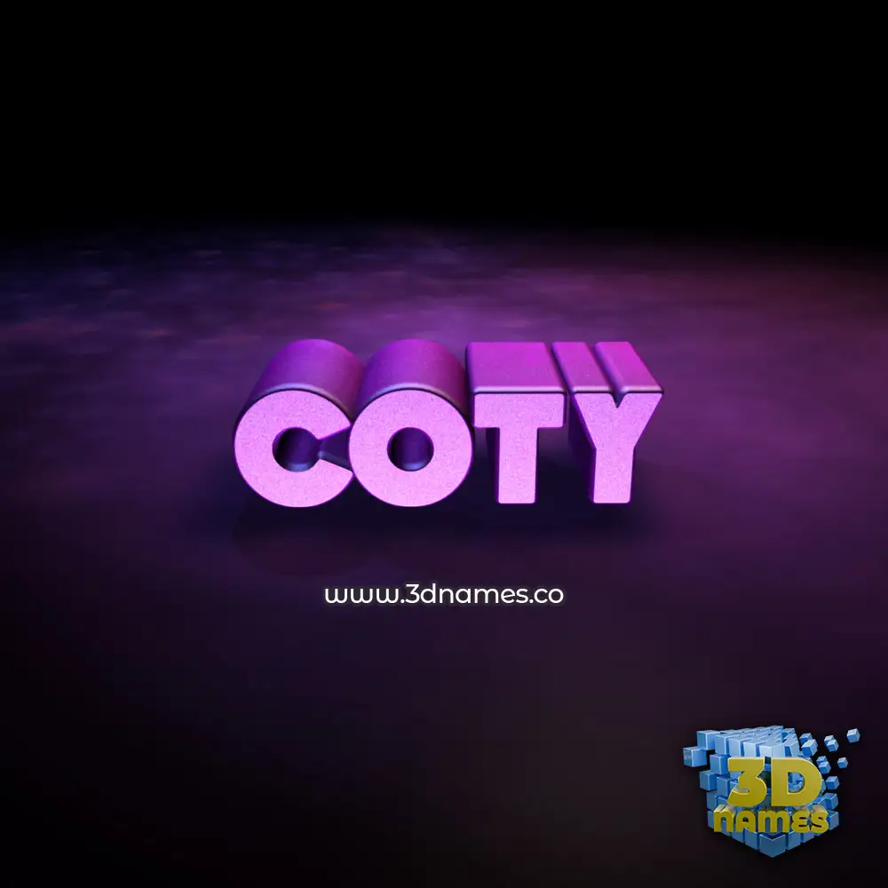 coty in Big Purple style - 3D name wallpaper