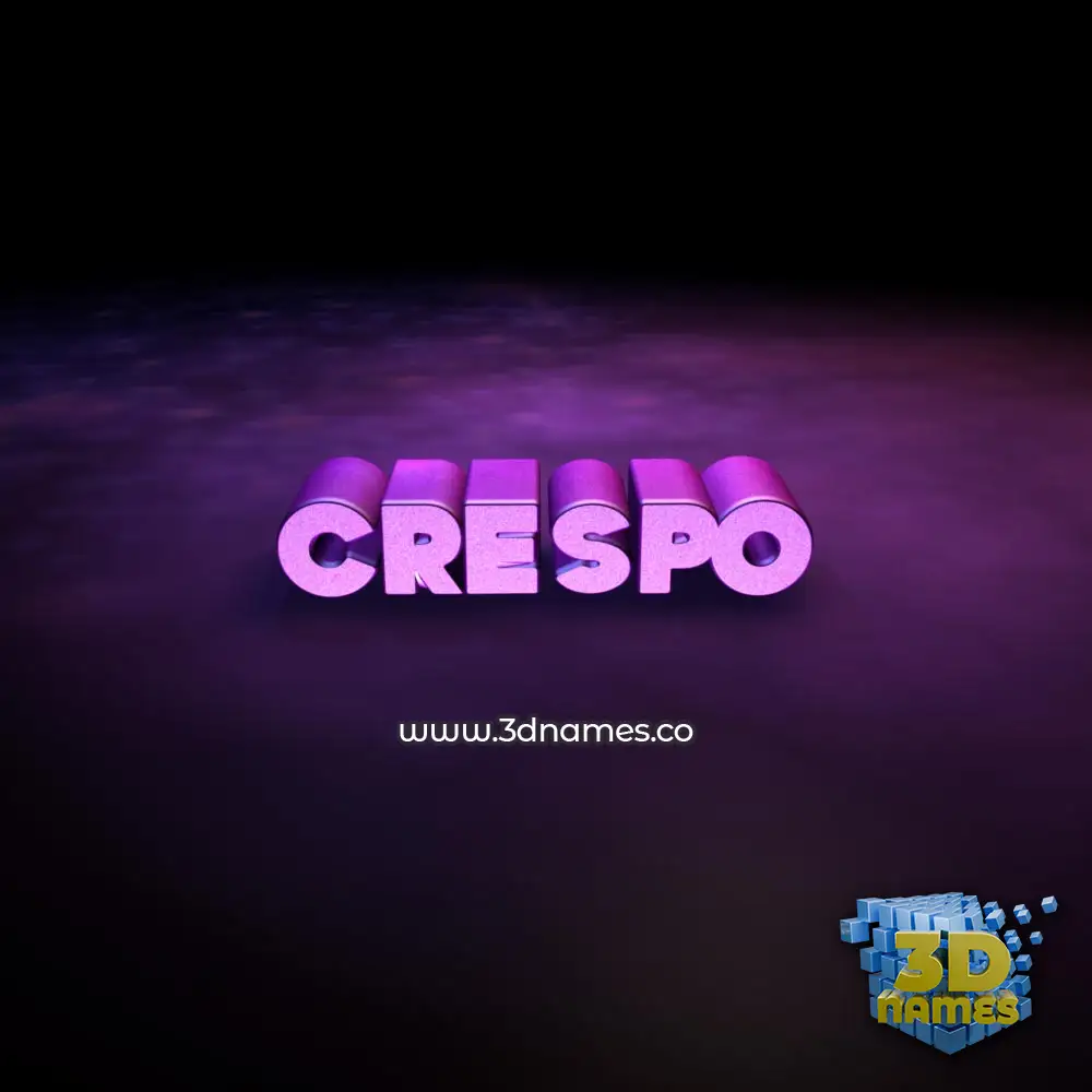 crespo in Big Purple style - 3D name wallpaper