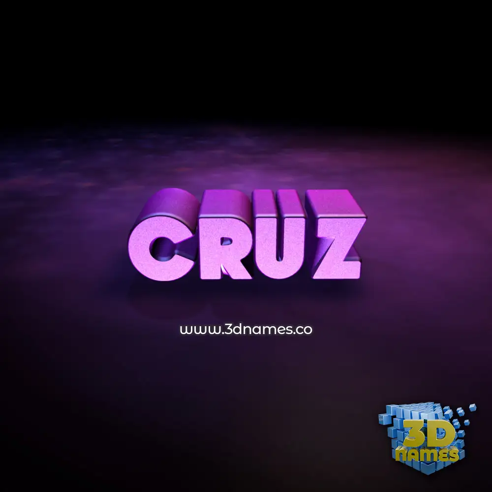 cruz in Big Purple style - 3D name wallpaper