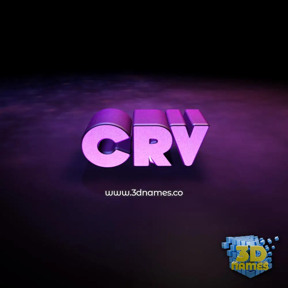 crv in Big Purple style - 3D name wallpaper