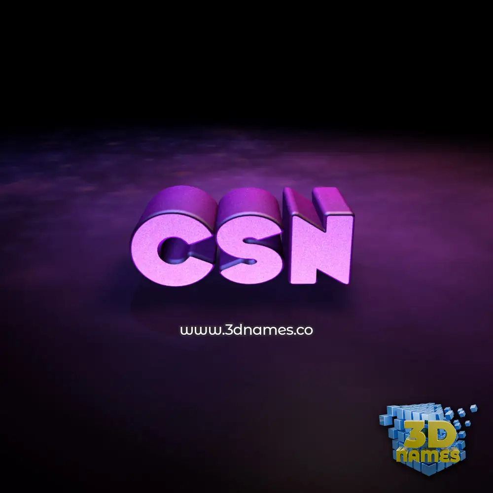 csn in Big Purple style - 3D name wallpaper