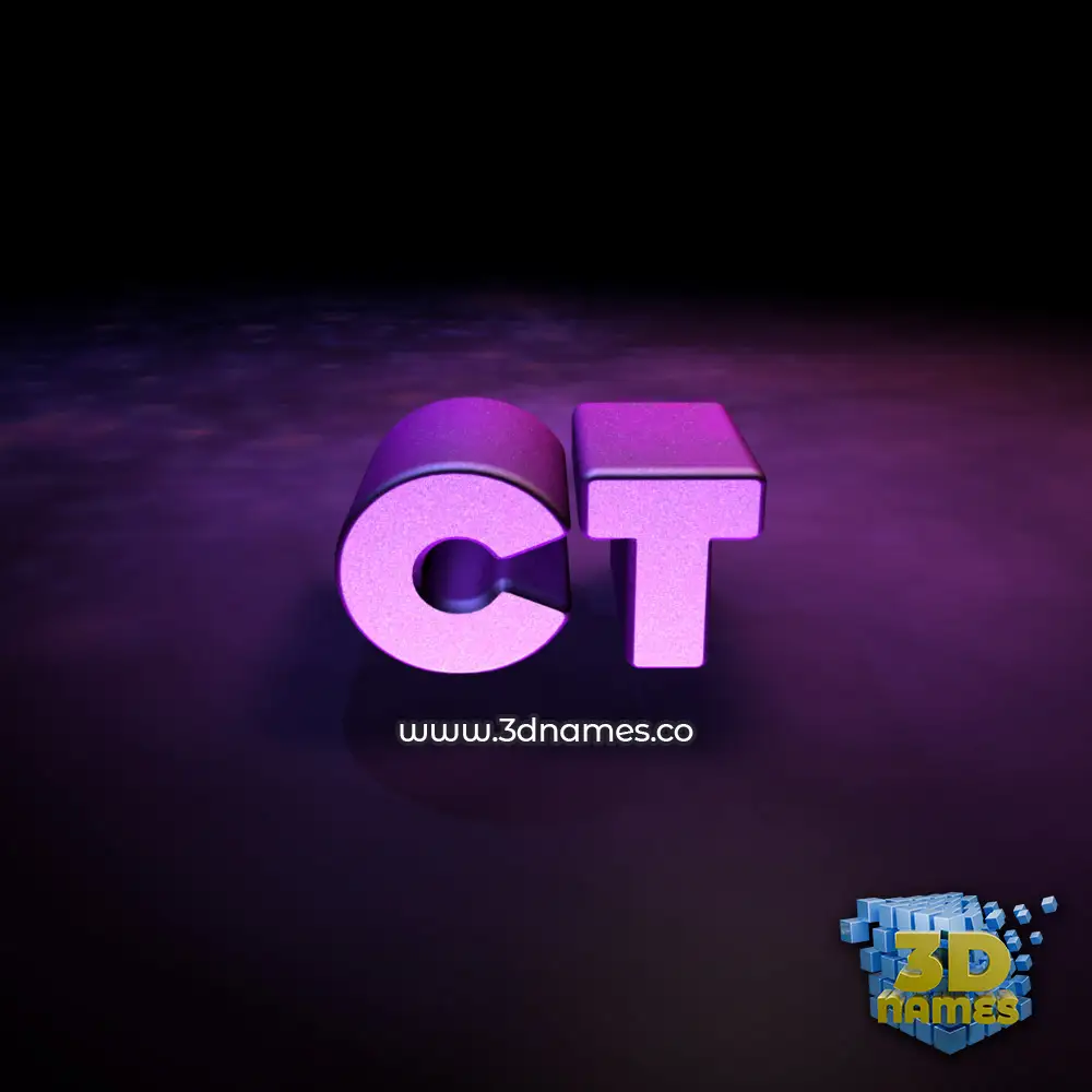 ct in Big Purple style - 3D name wallpaper