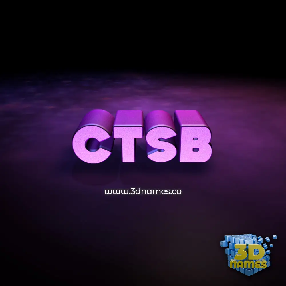 ctsb in Big Purple style - 3D name wallpaper