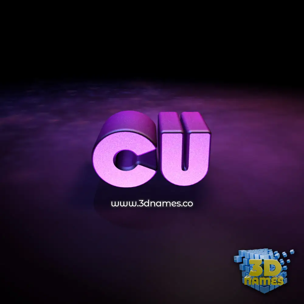cu in Big Purple style - 3D name wallpaper