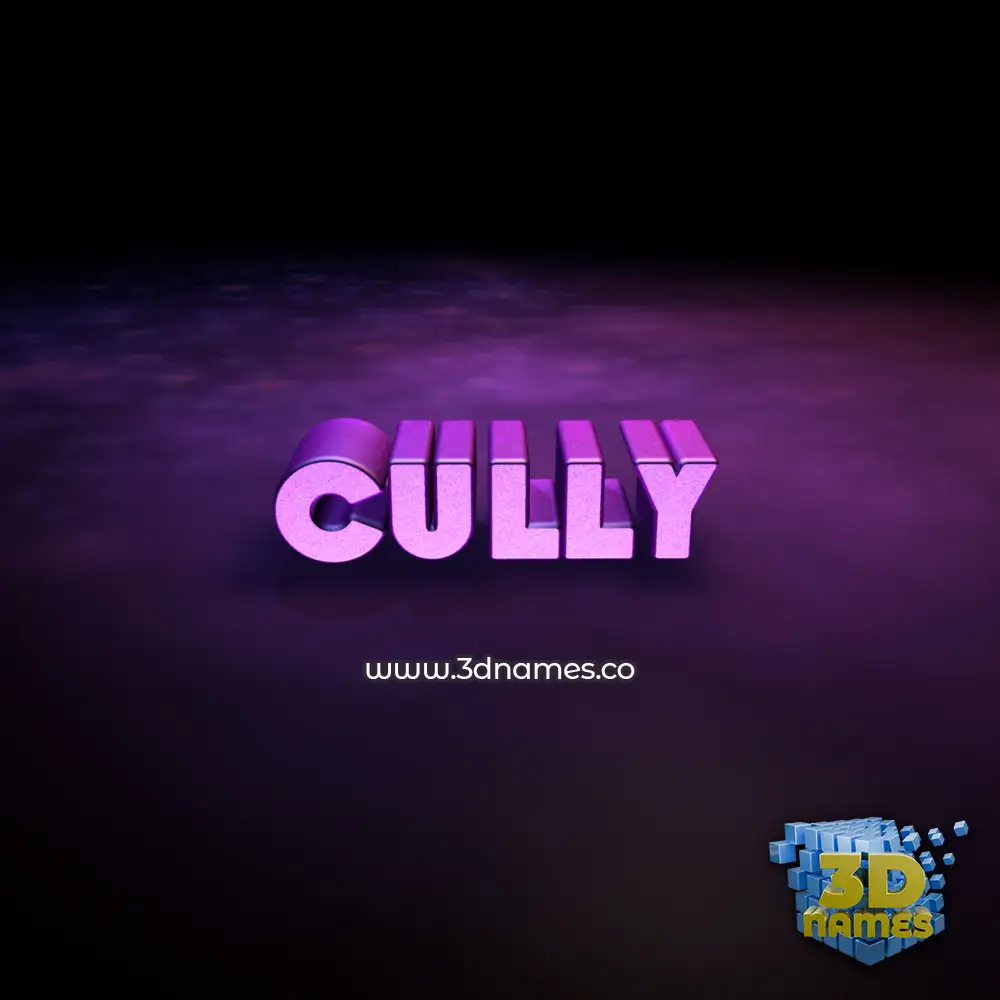 cully in Big Purple style - 3D name wallpaper