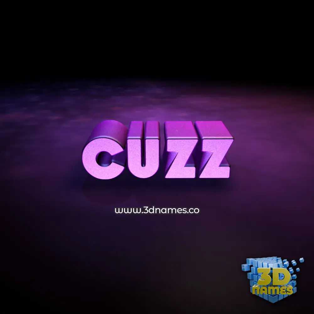 cuzz in Big Purple style - 3D name wallpaper