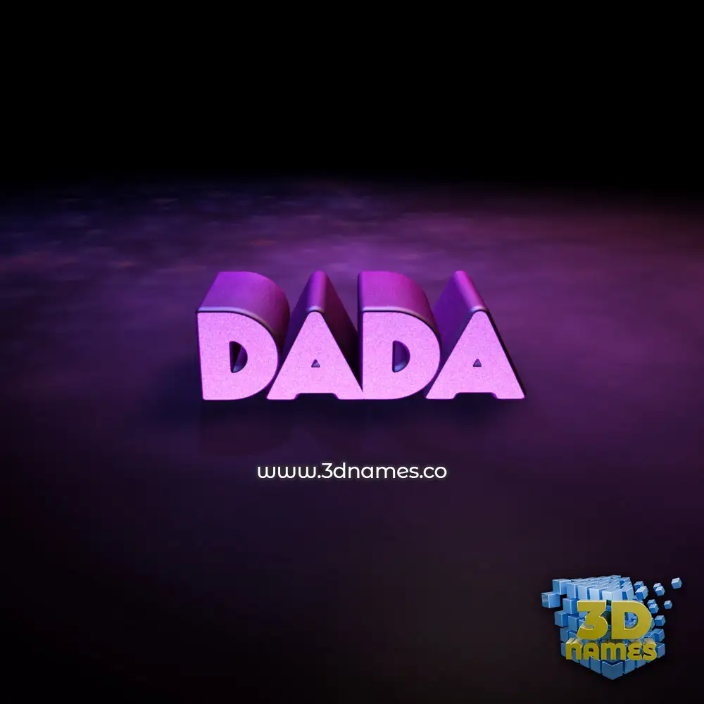 dada in Big Purple style - 3D name wallpaper