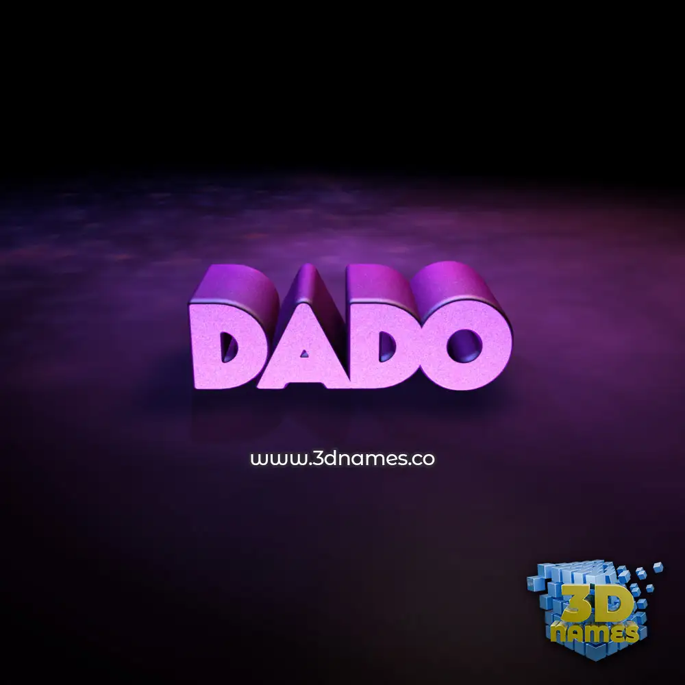 dado in Big Purple style - 3D name wallpaper