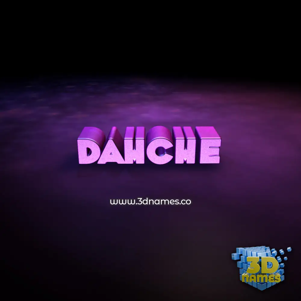 dahche in Big Purple style - 3D name wallpaper