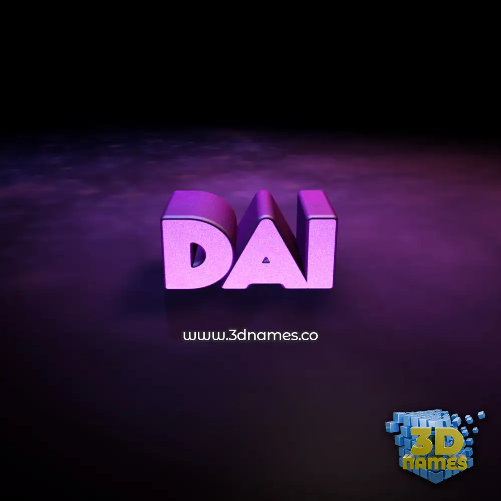 dai in Big Purple style - 3D name wallpaper