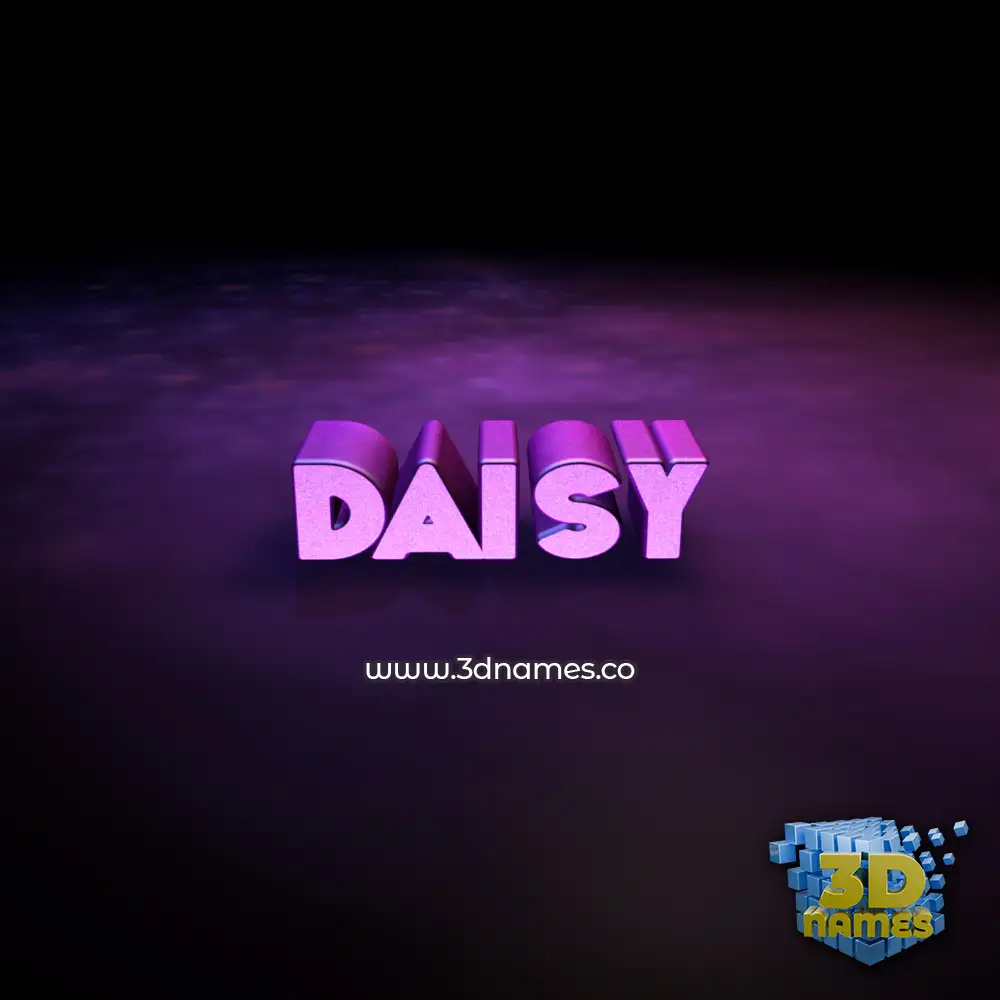 daisy in Big Purple style - 3D name wallpaper