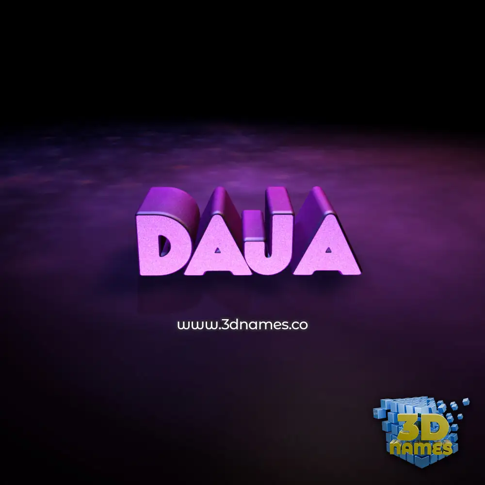 daja in Big Purple style - 3D name wallpaper