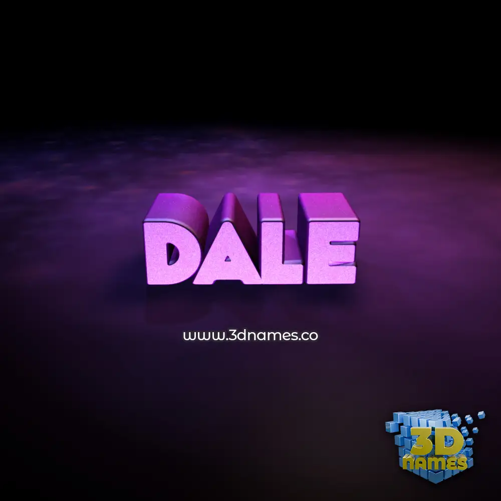 dale in Big Purple style - 3D name wallpaper