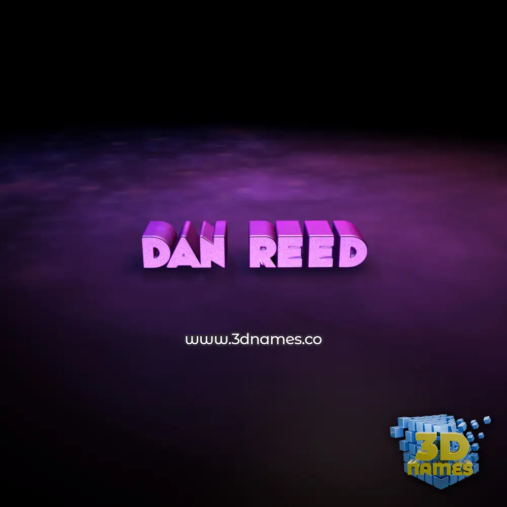dan reed in Big Purple style - 3D name wallpaper