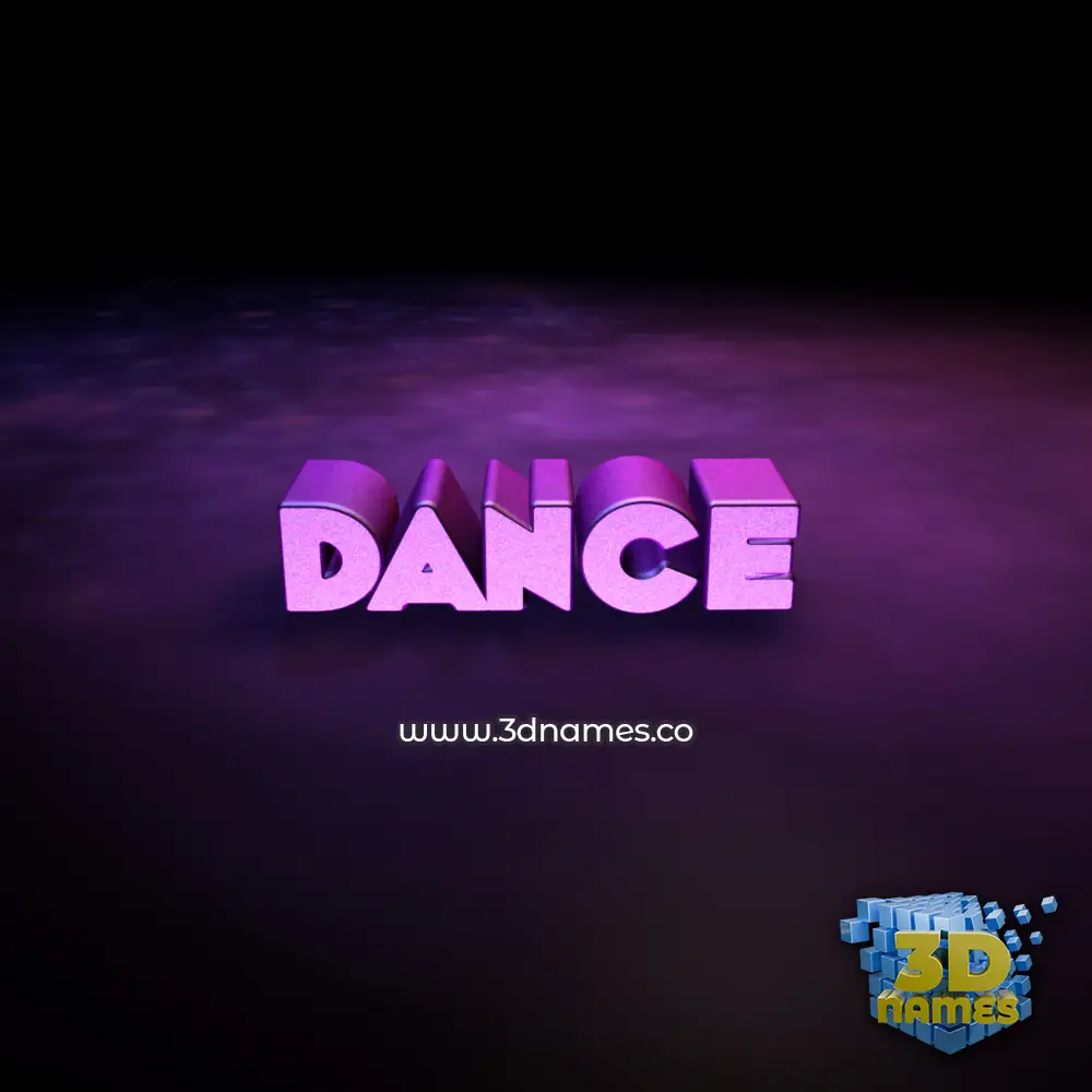 dance in Big Purple style - 3D name wallpaper