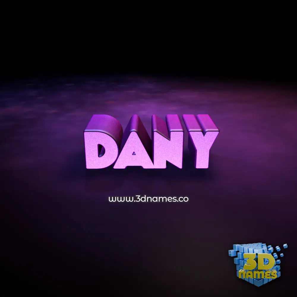 dany in Big Purple style - 3D name wallpaper