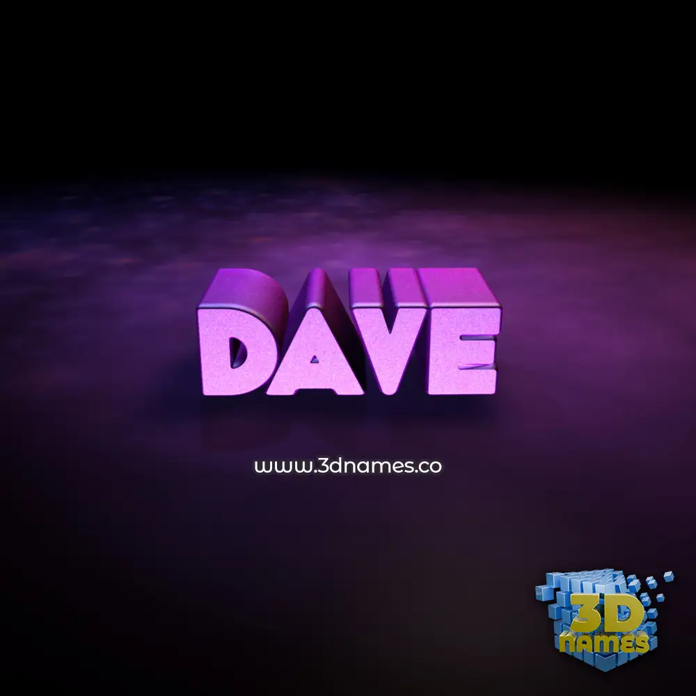 dave in Big Purple style - 3D name wallpaper
