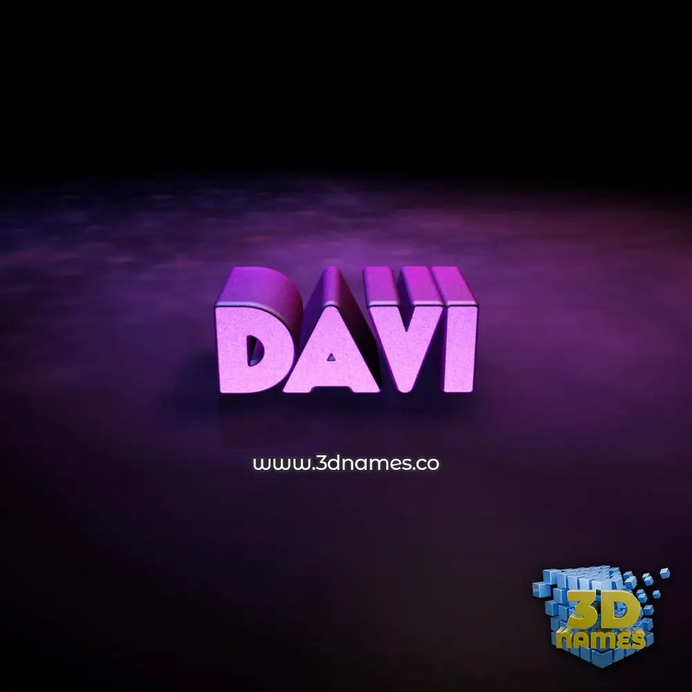 davi in Big Purple style - 3D name wallpaper