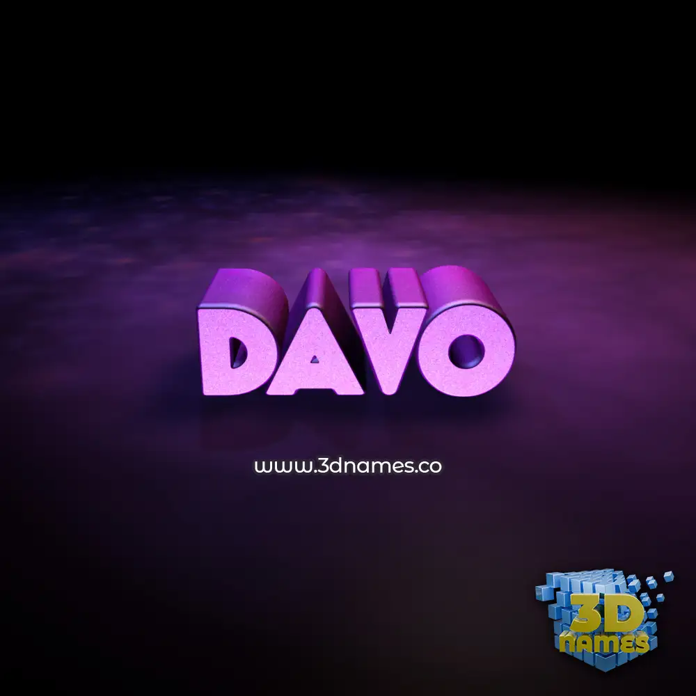 davo in Big Purple style - 3D name wallpaper