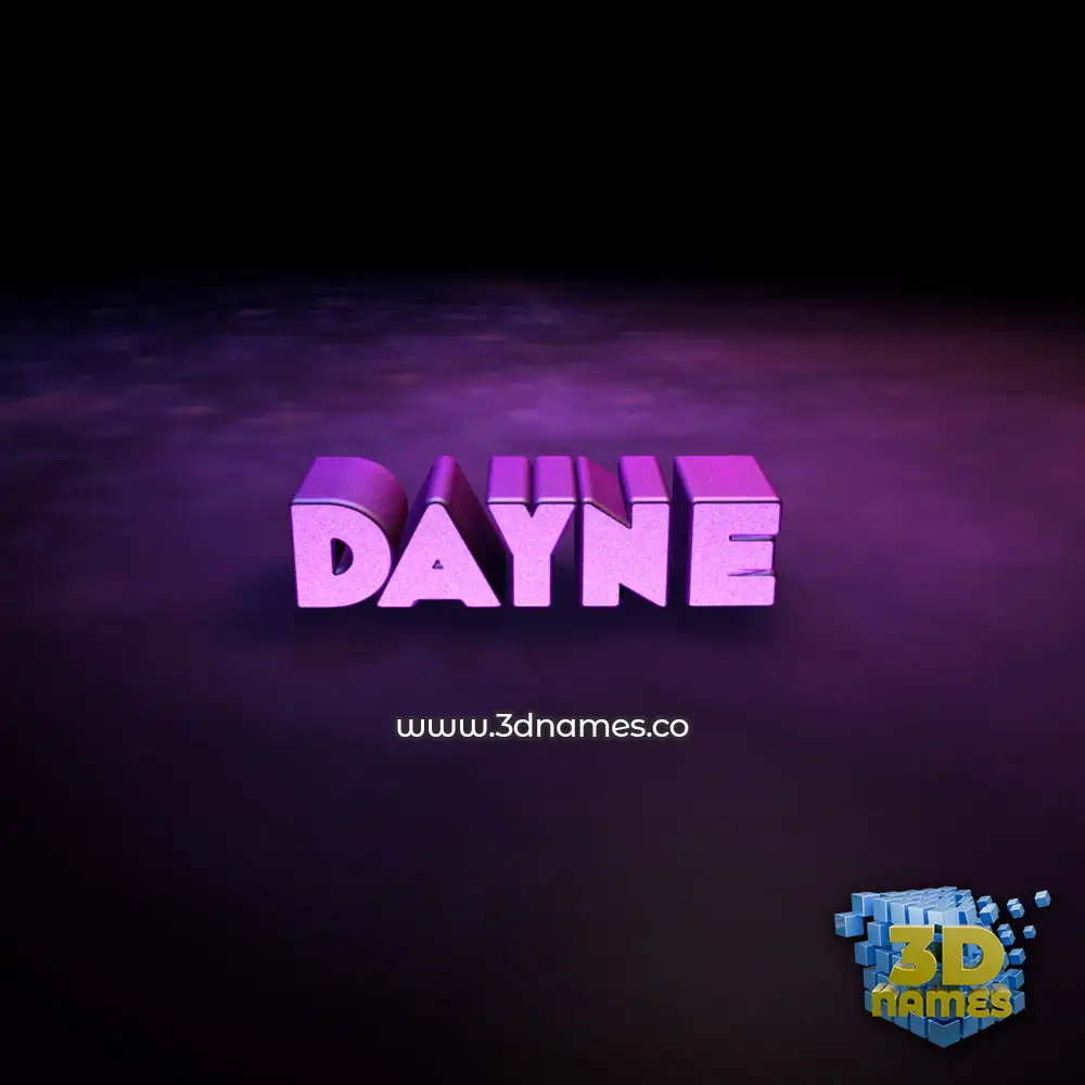 dayne in Big Purple style - 3D name wallpaper
