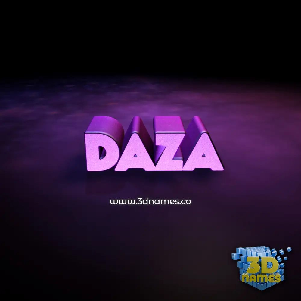 daza in Big Purple style - 3D name wallpaper