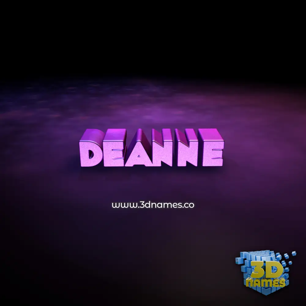 deanne in Big Purple style - 3D name wallpaper