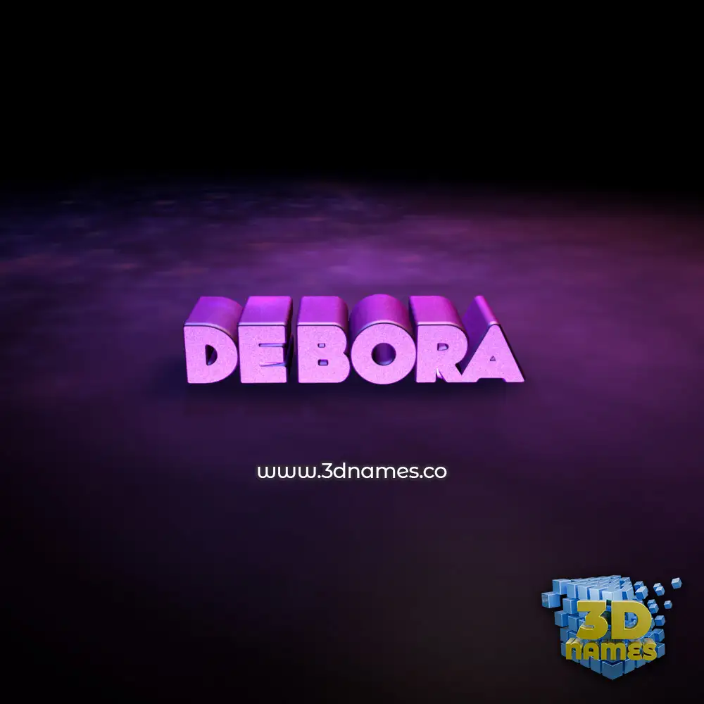 debora in Big Purple style - 3D name wallpaper