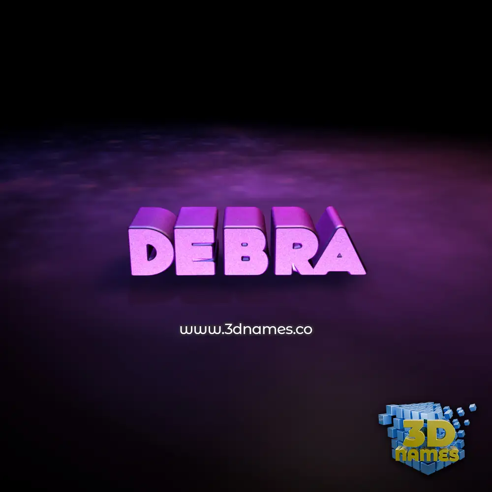 debra in Big Purple style - 3D name wallpaper