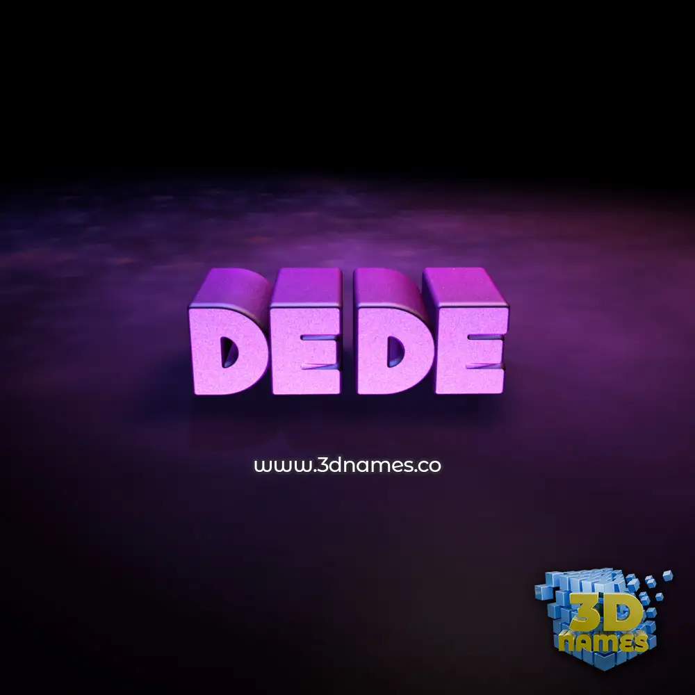 dede in Big Purple style - 3D name wallpaper