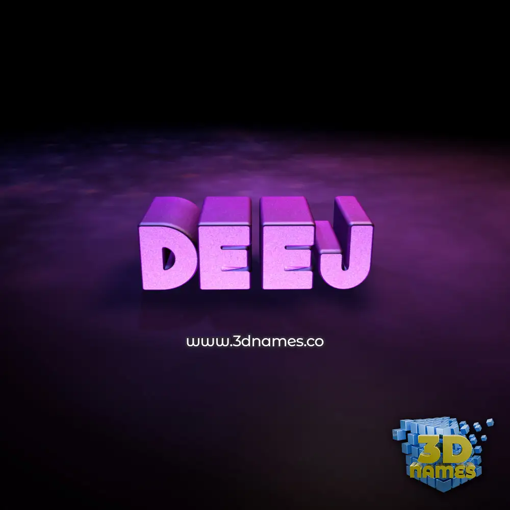 deej in Big Purple style - 3D name wallpaper