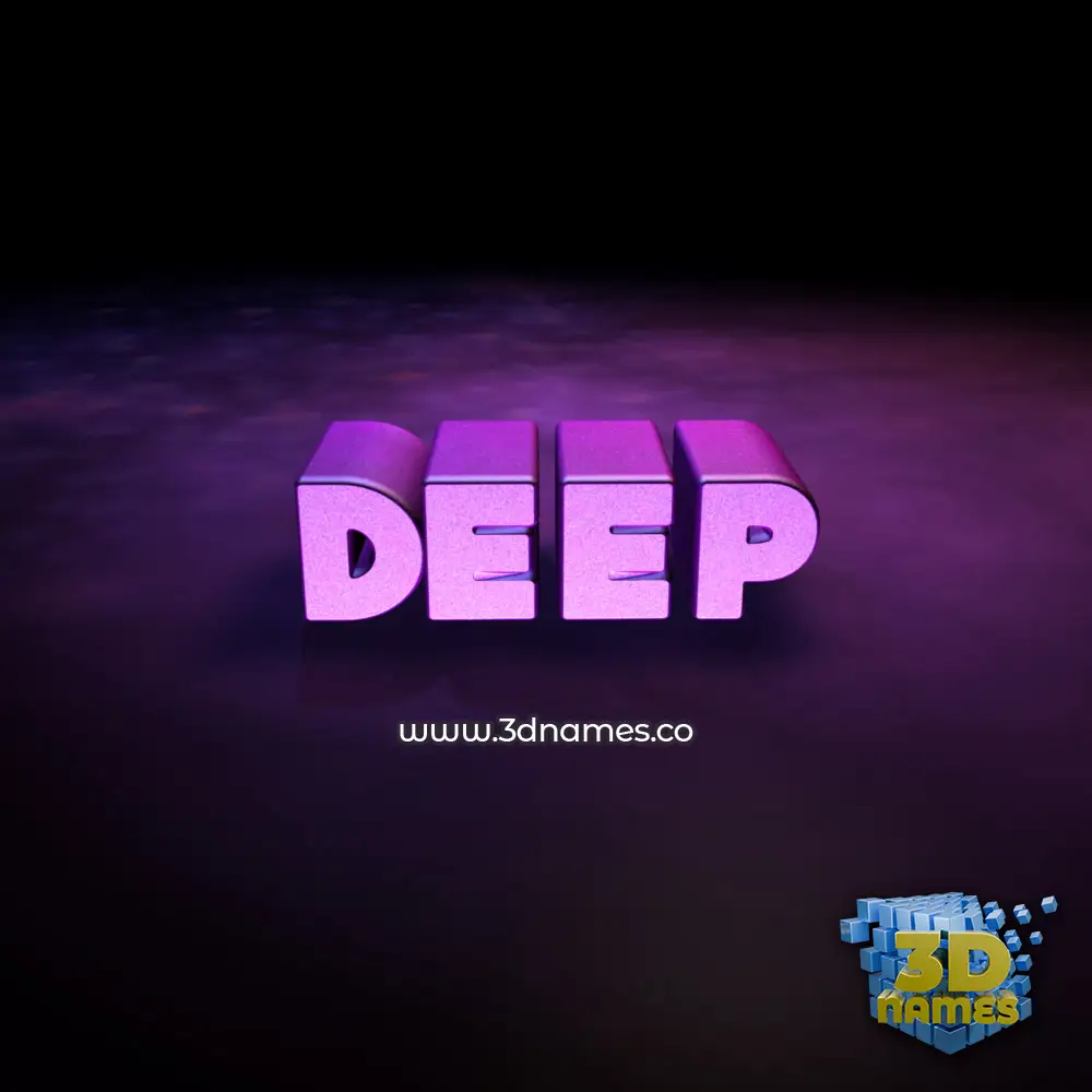 deep in Big Purple style - 3D name wallpaper