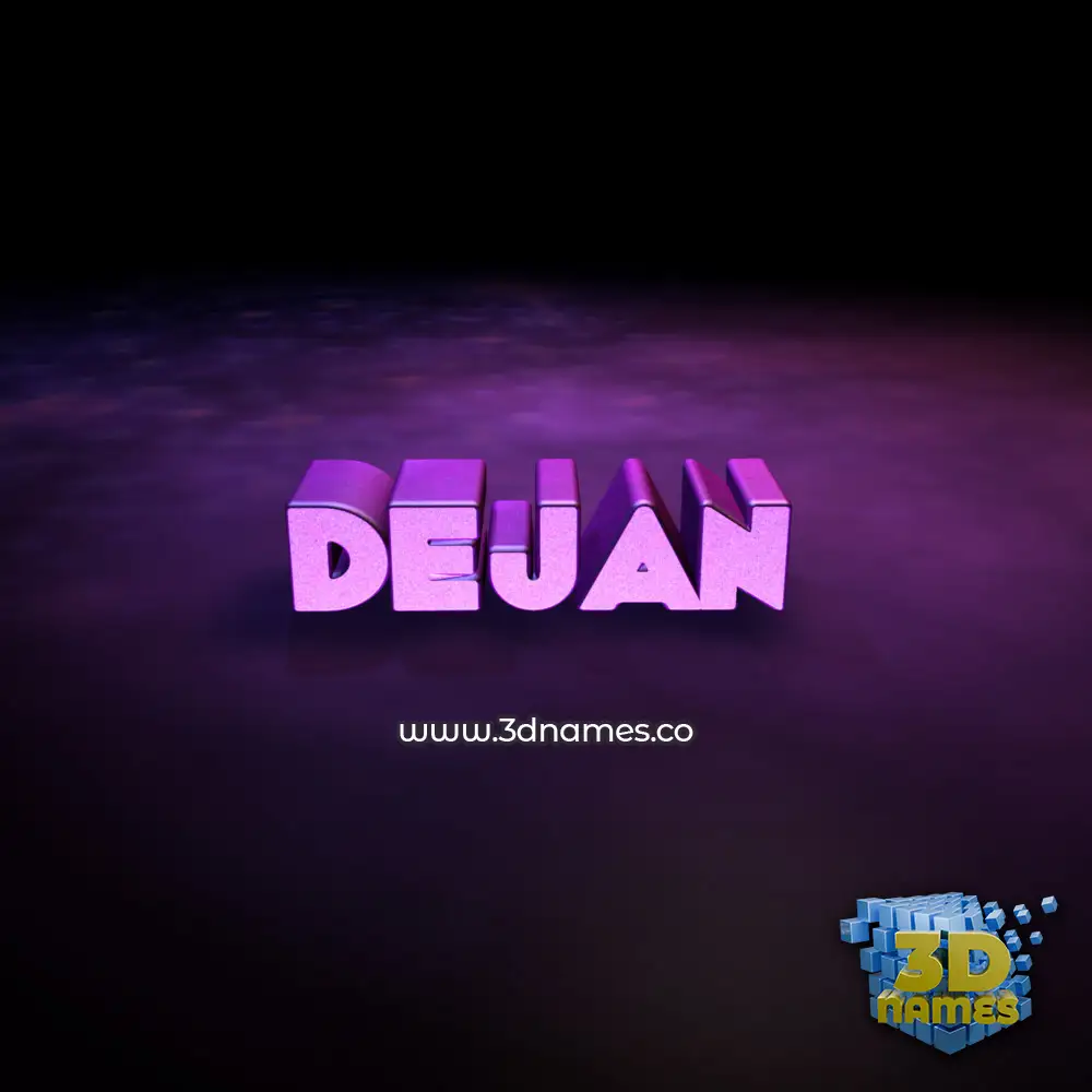 dejan in Big Purple style - 3D name wallpaper